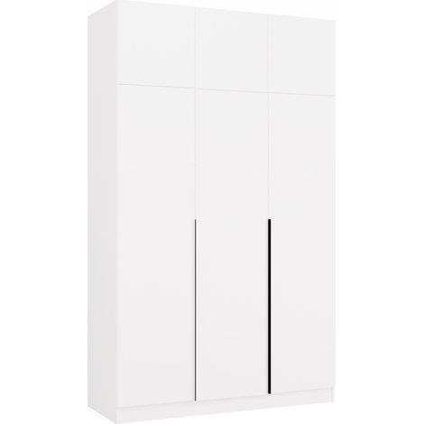 Senso 3d - armadio alto con sopralzo - ante, ripiani - 150x250x56,5 cm - bianco (1/5)