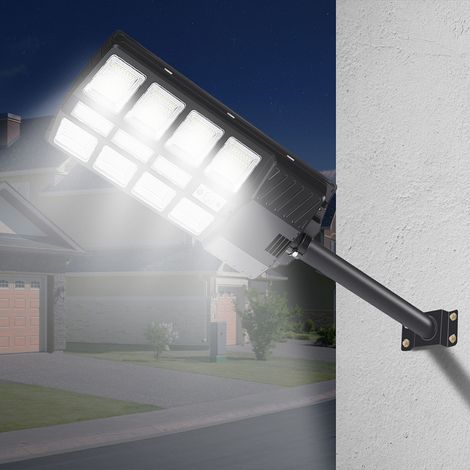 Wolketon Applique Solare da Esterno 400W LED, IP67 Impermeabile, 4 Modalità di Illuminazione, Sensore Radar 180°, Telecomando