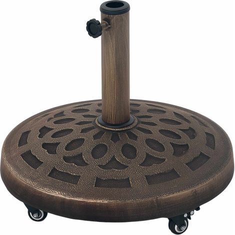 Paragüero de hormigón con ruedas, apto para postes de 32 a 48 mm