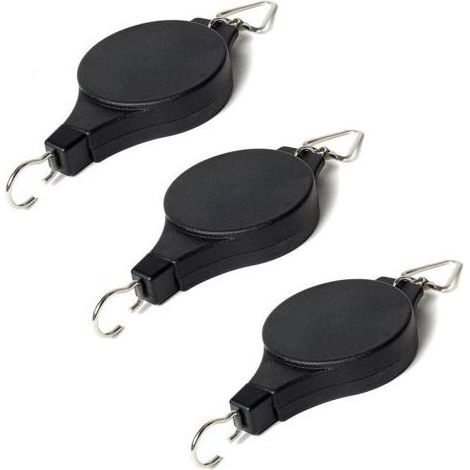 3 Pcs Rétractable Poulie pour Plantes à Suspendre Crochet Suspension pour Panier de Plantes, Pot de Fleur, Cage à Oiseau-Peut Changer Le Hauteur (1/5)