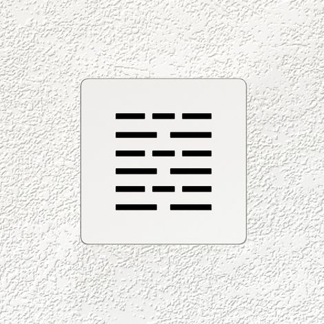 Grille en acier inoxydable pour receveurs de douche, mesures 13,8x13,8 cm Couleur Blanc Ral 9003 (1/3)