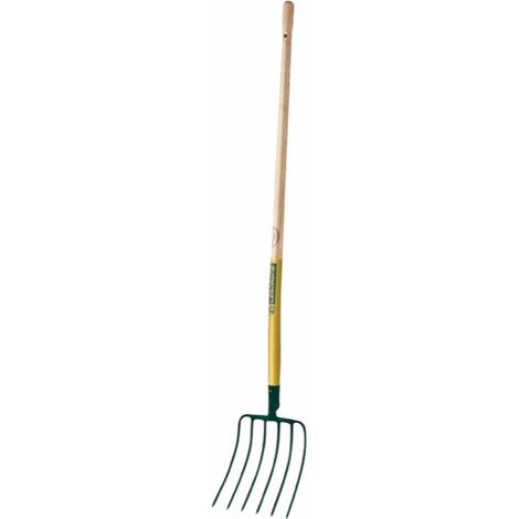 Leborgne – Fourche à maïs 6 dents – Outils forgés et trempés – Hauteur de tête 32cm – Largeur de tête 27cm – Poids 1,1kg