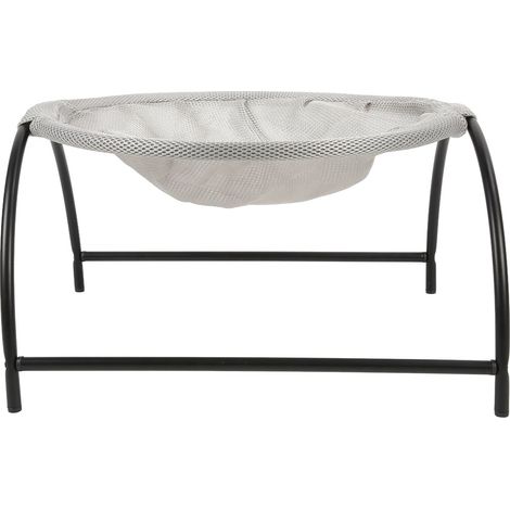 Lit hamac surélevé pour chien, matelas en maille respirante amovible et lavable pour chat, gris (1/5)