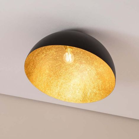 [NEUWERTIG] B-Ware Sigma Deckenleuchte Sfera LED Lampe Leuchte dimmbar schwarz gold Ø50cm 32cm (1/2)