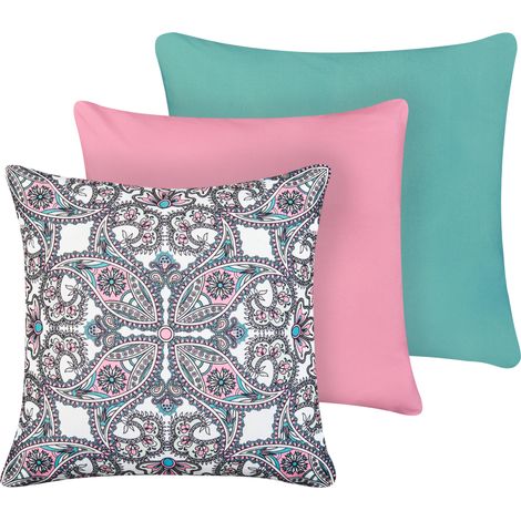 Conjunto de 3 cojines de exterior accesorios de jardín multicolor Tide