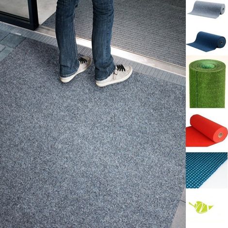 Moquette d'extérieur ou d’intérieur Dimensions & Couleurs au Choix Moquette Type Gazon Artificiel - pour Jardin, Balcon, ... - 1500 x 200 cm - Gris clair.