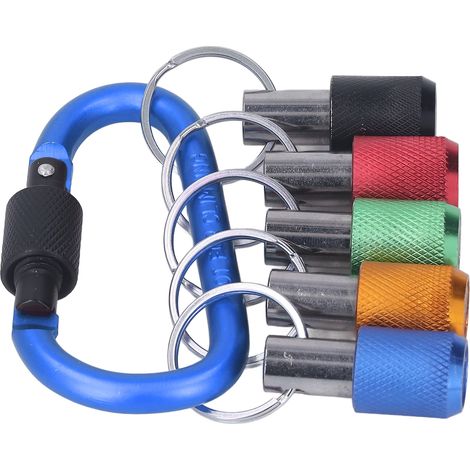 Porte-embout hexagonal 1/4 po, rallonge de tournevis à changement rapide avec 5 douilles de couleur