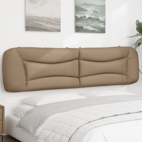vidaXL Cabecero de cama acolchado Hvar cuero sintético capuchino 200 cm (1/5)