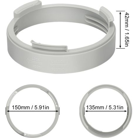 Raccord de tuyau d'évacuation de climatiseur, coupleur ABS 150 mm, adaptateur de remplacement (1/4)