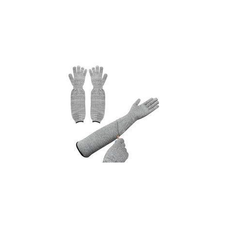 2 paire gants de protection contre les coupures de cuisine 50 cm Résistants aux coupures Gants de jardin pour homme et femme manches anti coupures Gants de chaîne résistants aux