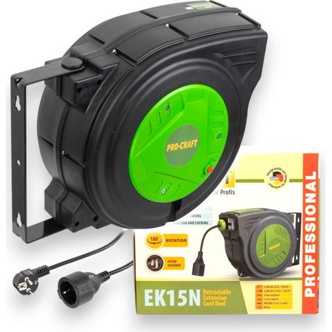Procraft EK15N Cavo di prolunga autoavvolgente 15 m