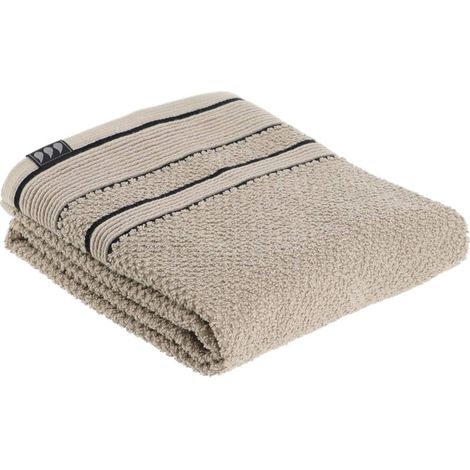 Handtuch 50x90 cm 100% baumwolle - schwarze schnur - Tendance
