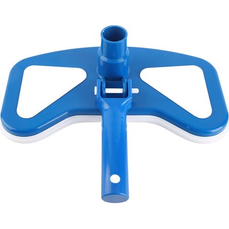 [Poolreiniger] [30 cm große, blau-weiße, gebogene Saugbürste] mit Griff – Praktisch zum Reinigen des Bodens und Entfernen von Schmutz (1/5)