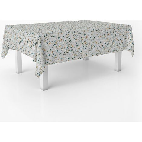 Nappe Toile cirée Lavable rectangulaire 200x140 cm Alcoa Gris (1/5)