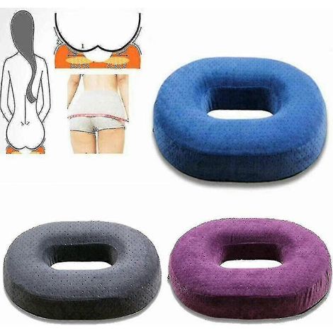 Steißbeinschmerzlinderndes Memory-Schaum-Ring-Stuhlkissen (Blau) (1/4)