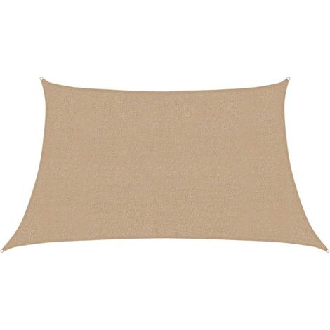 Voile d'ombrage  Voile de parasol 160 g/m² Taupe 3/4x2 m PEHD