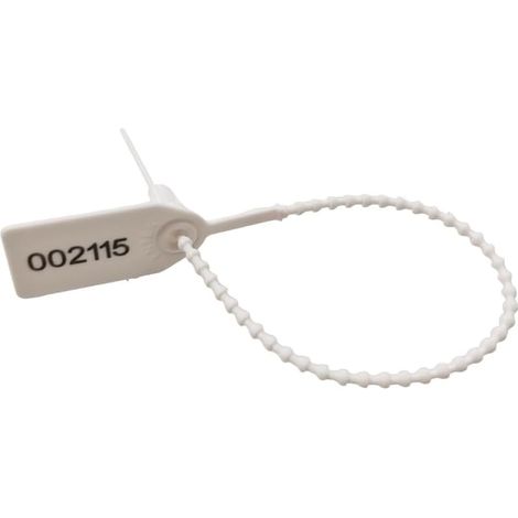 APEX Lot de 100 attaches de sécurité en plastique rouges pour valise, boîtes, 25 cm (blanc, 100 unités) (1/3)