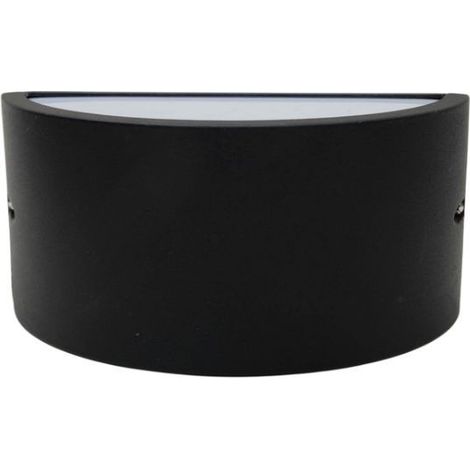 Gloupie Applique Lux da Esterno in Alluminio Nero,Forma Arrotondata, IP44, Attacco E27, Max 60W,Illuminazione Bidirezionale (1/5)