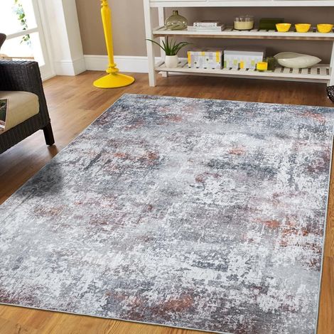 Capslpad Tapis abstrait moderne à poils courts en fausse laine pour salon, chambre à coucher, bureau, cuisine - tapis d'intérieur lavable et minimaliste pour salon, chambre à coucher, bureau, cuisine (1/5)