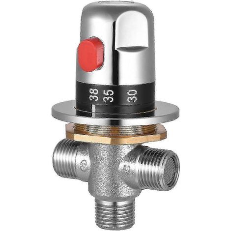 Mitigeur thermostatique en laiton G1/2 compatible avec robinet de douche, contrôle eau chaude/eau froide WHBYV (1/4)