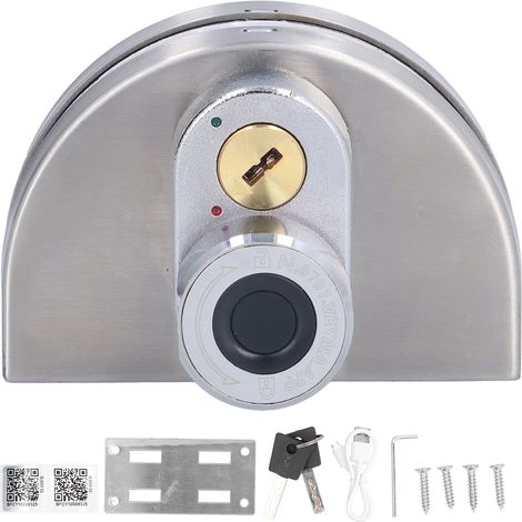 Intelligentes elektronisches Fingerabdruckschloss für Glastüren, für Zuhause oder Büro, Glastür, 3,7-V-Lithiumbatterie, Einzeltür, elektronischer Fingerabdruck - AquaForge (1/5)