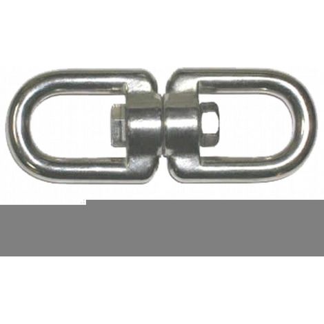 FPLUS grillete giratorio doble 12mm , Grillete giratorio galvanizado.