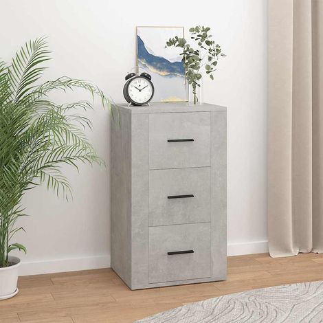 Buffet - Armoire de rangement Enfilade Gris béton 40x33x70 cm Bois d'ingénierie BV632109 - BonneVie (1/5)