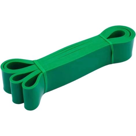 Bande de résistance en latex verte — 55–125 lbs — Idéale pour le renforcement musculaire, le yoga et la rééducation — Résistance moyenne (1/5)