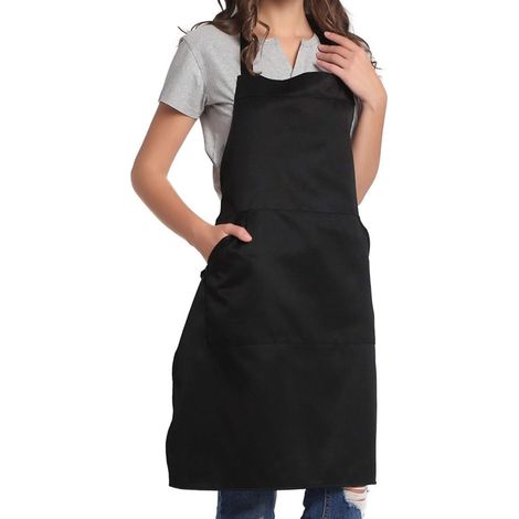 Tablier réglable avec poche, bandes extra longues pour homme et femme, 18 couleurs, pour cuisine, maison, restaurant, café, cuisine, pâtisserie, jardinage (1/5)