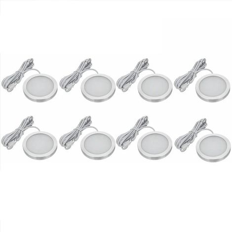 TONCHEAN Eclairage pour voiture,Set di 8 Faretti LED interni 12V Dia.59.5mm per cucina roulotte camper VW T4 T5 bianco caldo 3000K (1/5)