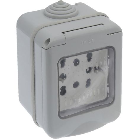 Contenitore Esterno Prese + Schuko 2 Bivalenti 10 16a + 1 Faeg