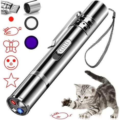 Pointeur Laser Chat/Chien - 1 pièce, Pointeur Laser LED Rouge - Jouet Interactive/Intérieur