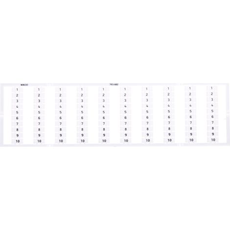 WAGO WMB-Bezeichnungssystem S 1-10 (10x) 793-602 5 Stk