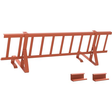 Roof Snow Guard Red 800 x 29.5 x 34.5 cm Steel vidaXL