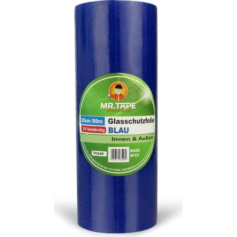 Pel铆cula autoadhesiva azul con adhesivo 25/50 m