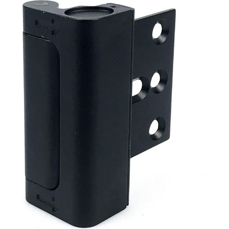 Set di 2 serrature di sicurezza per porte domestiche, rinforzate per la sicurezza dei bambini, per porte d'ingresso, con viti di sicurezza in metallo rinforzate, colore nero. (1/5)