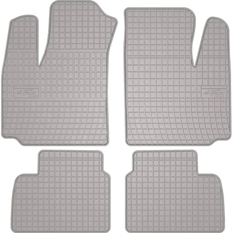 Alfombrillas de goma para coche: Fiat Doblo I kombivan (2000-2009) - color gris a juego.