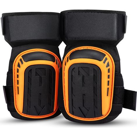 Dhouse Knee Pads with Heavy Duty Foam Padding and Gel Cushion for Work,Gardening & Construction Knee Pads for Men and Women (Orange) (1/5)