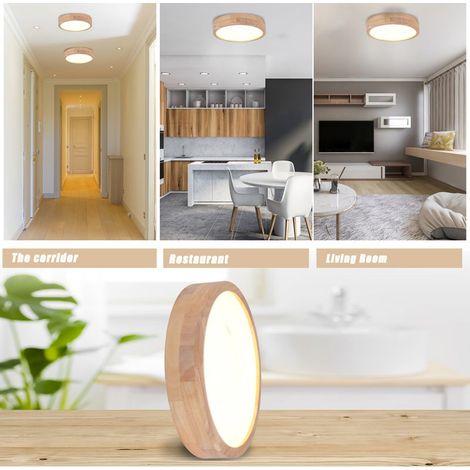 LED Plafonnier Industrielle Moderne Lumière Blanc Froid 6000K 30x30x4.5cm Lampe pour Salle de Bain Couloir Escalier (1/5)