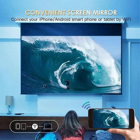 S30MAX Android Wifi 4K Smart-Projektor mit EU-Stecker Schwarz--