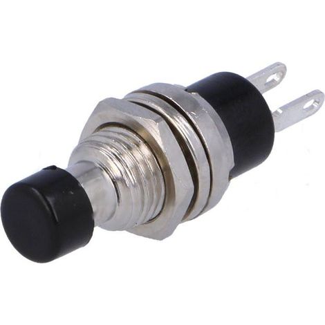 Pulsador OFF-(ON) Abierto Reposo 1Amp Botón NEGRO