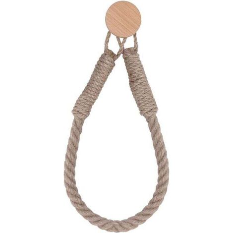 Porte-rouleau de papier toilette vintage en corde de chanvre pour salle de bain (1/4)