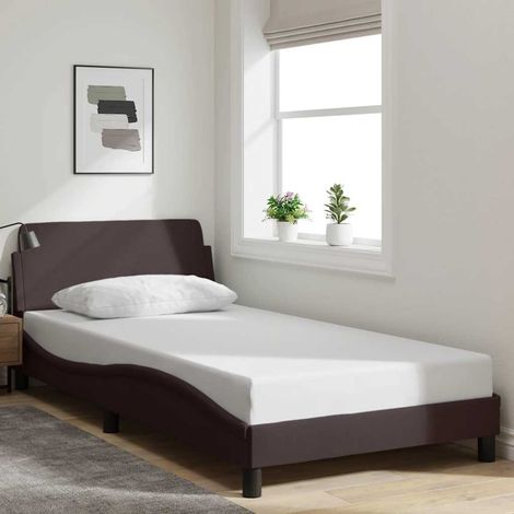 Bettgestell "Dover" Dunkelbraun 100x200 cm Stoff (1/5)