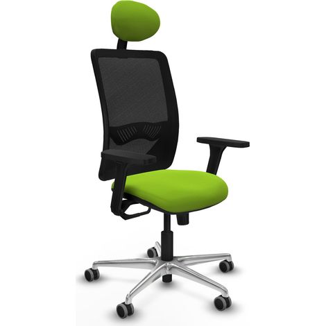 Sedia da ufficio piqueras y crespo Zulema nero mesh e similpelle (1/2)
