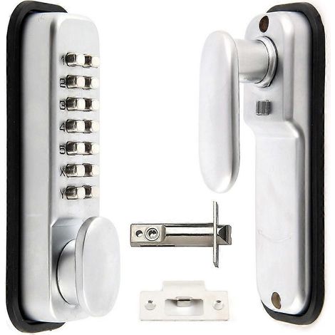 Serrure de porte à bouton-poussoir numérique sans clé (1/4)