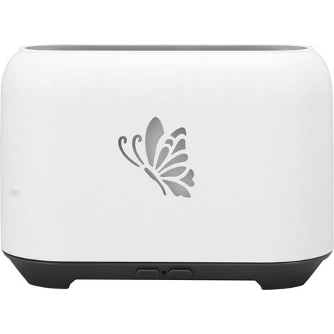 Diffuseur de parfum 150 ml avec humidificateur et 7 couleurs d'éclairage, prévient la sécheresse et hydrate la peau. Diffuseur d'huiles essentielles pour bureau, blanc. (1/5)
