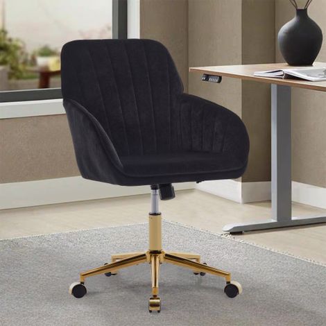 Chaise de bureau pivotante et réglable en hauteur pour la maison et la chambre — Chaise pivotante ergonomique avec dossier, adaptée à une position assise prolongée.