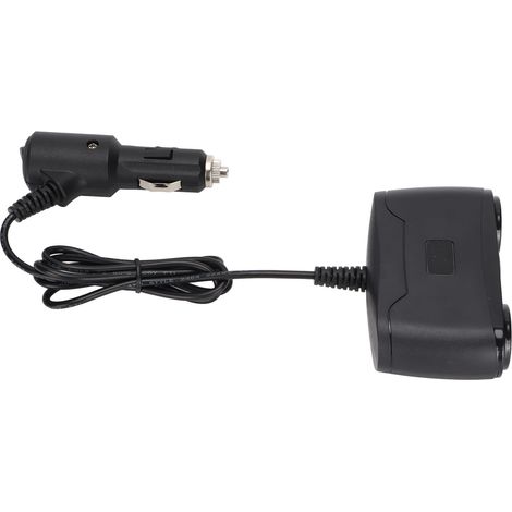 120-W-Zigarettenanzünderadapter mit QC 3.0 USB-Ladegerät und 2-in-1-Autostecker, Digitalanzeige und Schalter. (1/5)