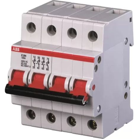 Modular-Schalter ABB e204/100r 100A 4-polig (1/2)