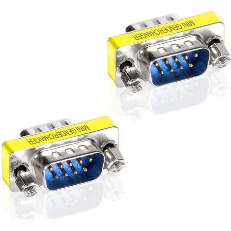 Adaptateur Db9 - Conversion Mâle/Femelle RS232 - Pour Connexion Directe Entre Ordinateurs - Lot De 2 (1/5)
